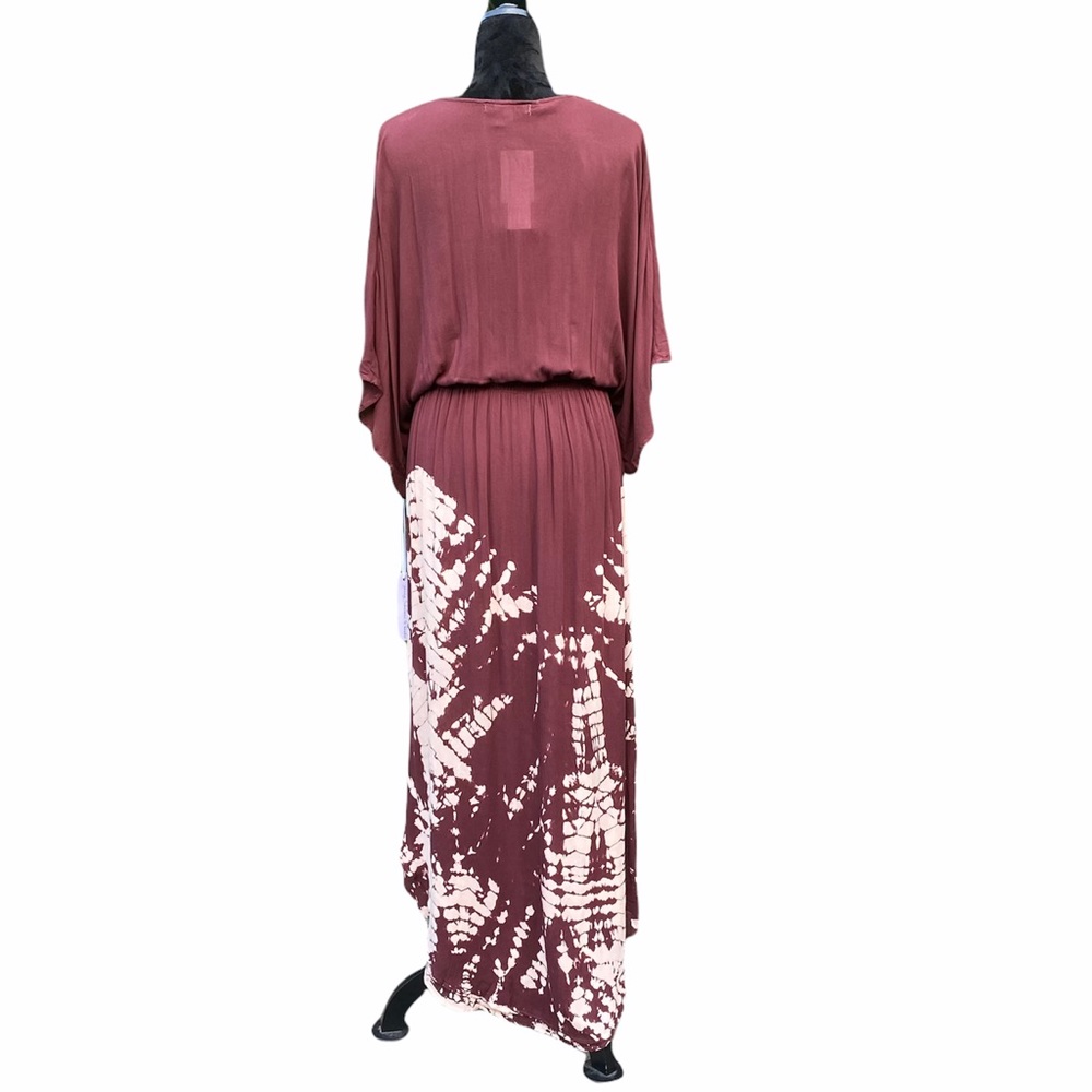 NEW Young Fabulous & Broke Burgundy Tie Dye Dress - Picture 4 of 15